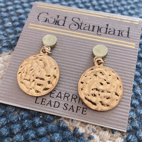 Round Orange Clip Earrings - Picture 7 of 9